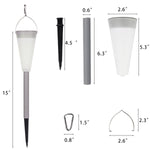 Solar Waterproof Cone Stake Light|LED Color Garden Stake Light(8pcs)