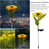 Garden Simulation Sunflower Landscape Stake Lights|Solar Waterproof Ornamental Lights