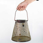 Solar Hollow Metal Projection Lantern | Outdoor Waterproof LED Garden Decorative Lantern