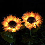 Garden Simulation Sunflower Landscape Stake Lights|Solar Waterproof Ornamental Lights