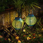 Hollow Iron Projection Lantern|Decorative LED Waterproof Lantern