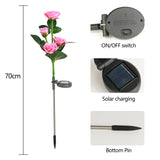 Artificial Pink Rose Flower Stake Light| Outdoor Waterproof Landscape Decorative Stake Light