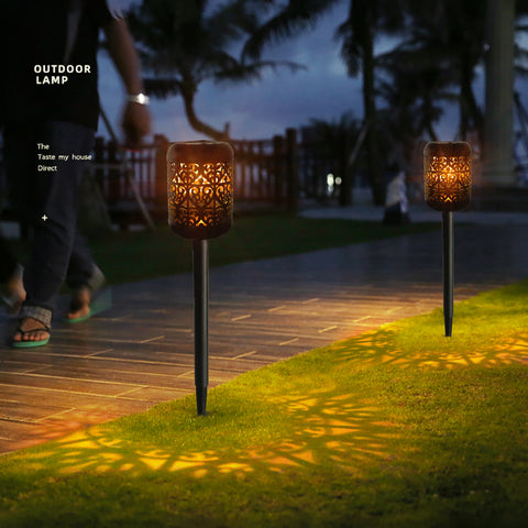 Wrought Iron Hollow Stake Light|Solar Waterproof Decorative Lighting LED Light