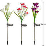 Solar Simulation White Lily Stake Light | Outdoor Waterproof And Luminous LED Light