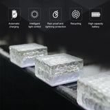 Solar Waterproof Ice Brick Light-Small (Cool White Light)