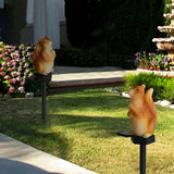 Outdoor Resin Squirrel Shape Stake Light|Solar Waterproof LED Garden Standing Light