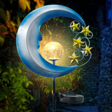 Solar Metal Landscape Pile Light | Meniscus Shaped Waterproof Ground Stand Light