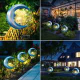 Solar Metal Landscape Pile Light | Meniscus Shaped Waterproof Ground Stand Light