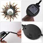 Metal Solar Stake Light|Scorching Sun-shaped Glass Ball Garden Landscape LED Light