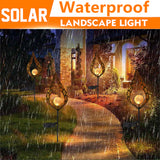 Iron Peach Heart Shape Stake Light|Solar Waterproof Lighting Decorative LED Lamp