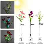 Solar Simulation Purple Lily Stake light|Waterproof Outdoor Decorative LED Light