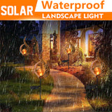 Solar Wrought Iron Hollow Stake Light|Crystal Ball Waterproof LED Lawn Stake Light