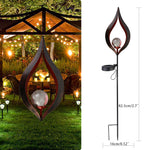 Iron Peach Heart-shaped Stake Light|Solar Waterproof Lighting LED Decorative Light (Red Copper)