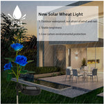 Simulation Blue Rose Garden Decoration Light|Solar Charging LED Stake Light