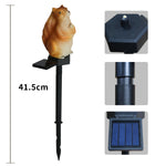 Outdoor Resin Squirrel Shape Stake Light|Solar Waterproof LED Garden Standing Light