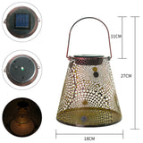 Solar Hollow Metal Projection Lantern | Outdoor Waterproof LED Garden Decorative Lantern