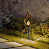 Iron Peach Heart Shape Stake Light|Solar Waterproof Lighting Decorative LED Lamp