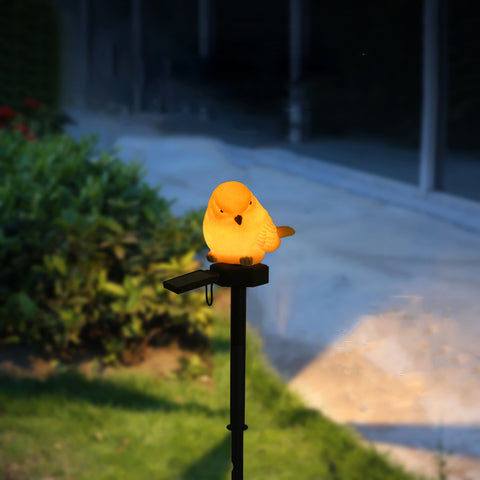 Resin Sparrow Shape Ground Stake Light|Solar Waterproof Ground Light