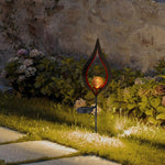 Iron Peach Heart-shaped Stake Light|Solar Waterproof Lighting LED Decorative Light (Red Copper)