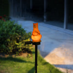 Outdoor Resin Squirrel Shape Stake Light|Solar Waterproof LED Garden Standing Light