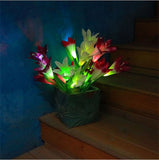 Solar Simulation Purple Lily Stake light|Waterproof Outdoor Decorative LED Light