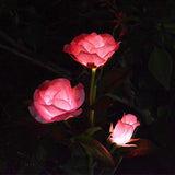 Artificial Pink Rose Flower Stake Light| Outdoor Waterproof Landscape Decorative Stake Light