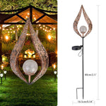 Iron Peach Heart Shape Stake Light|Solar Waterproof Lighting Decorative LED Lamp