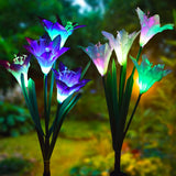 Solar Simulation Purple Lily Stake light|Waterproof Outdoor Decorative LED Light