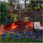 Simulation Blue Rose Garden Decoration Light|Solar Charging LED Stake Light