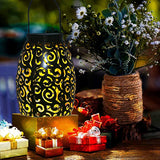 Auspicious Clouds Pattern Hollow Solar Lantern Iron LED Decorative Light