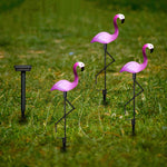 3 Flamingo-Shaped Stake Lights | Solar Waterproof Garden Cute Decorative Lights