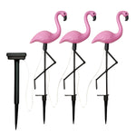 3 Flamingo-Shaped Stake Lights | Solar Waterproof Garden Cute Decorative Lights