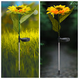 Garden Simulation Sunflower Landscape Stake Lights|Solar Waterproof Ornamental Lights