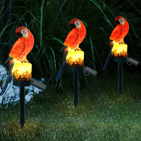 Red Macaw Ground Stake Light|Solar Waterproof Garden Lawn Standing Light