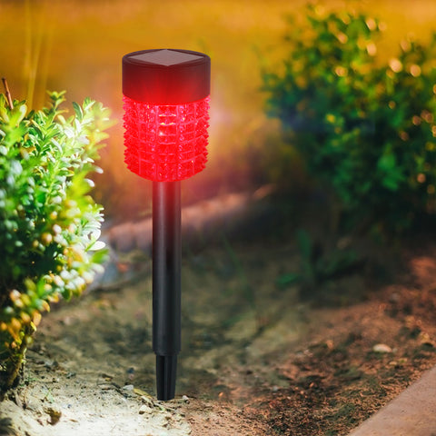 Solar Waterproof Stake Light|Corn Shape Lawn Garden LED Decorative Light (Red)