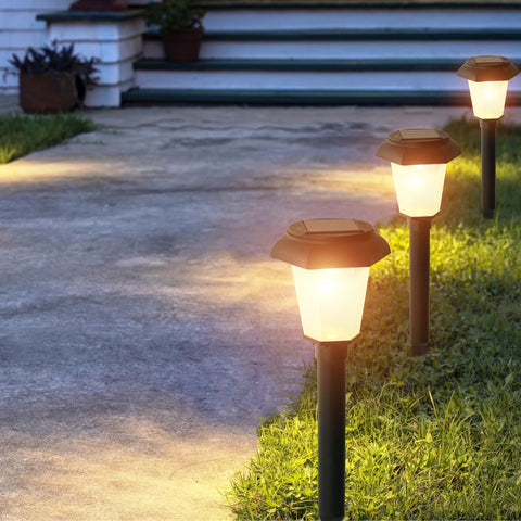 Solar LED Landscape Stake Light|Garden Path Lawn Warm White Waterproof Umbrella-shaped Light